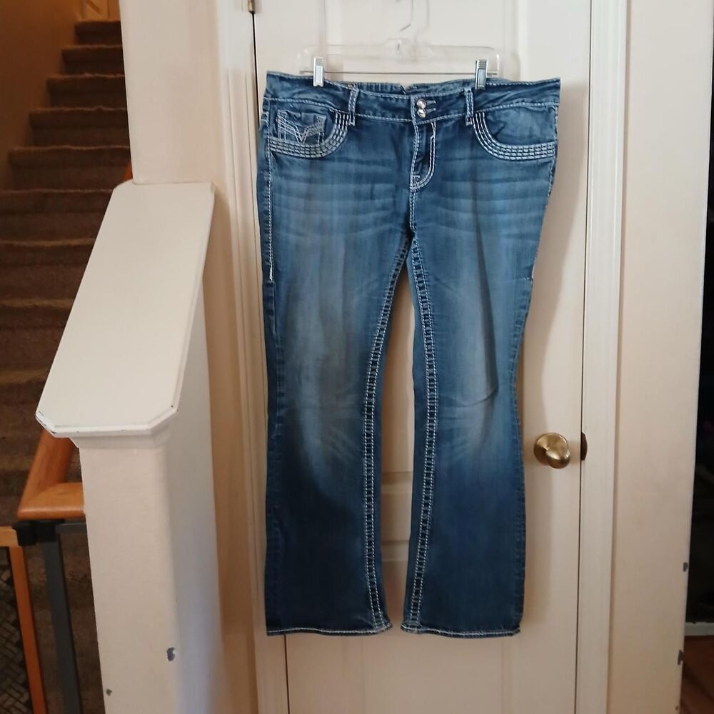 Vigoss The Chelsea Slim Bootcut Jeans 20 & 33" Long Y2K Preppy Western Staple